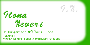 ilona neveri business card